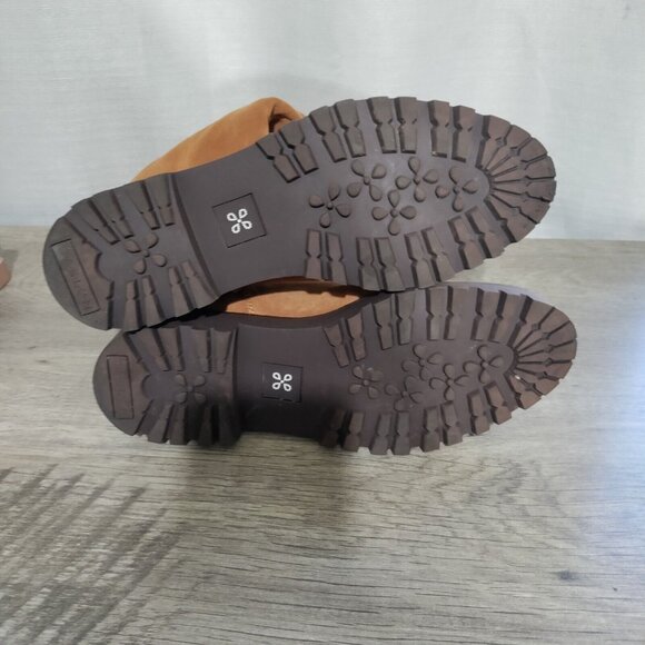 Caslon Mimmo Knee-High Boot Tan genuine suede Women's Size 8 Faux Fur Lined SOFT - Picture 3 of 7